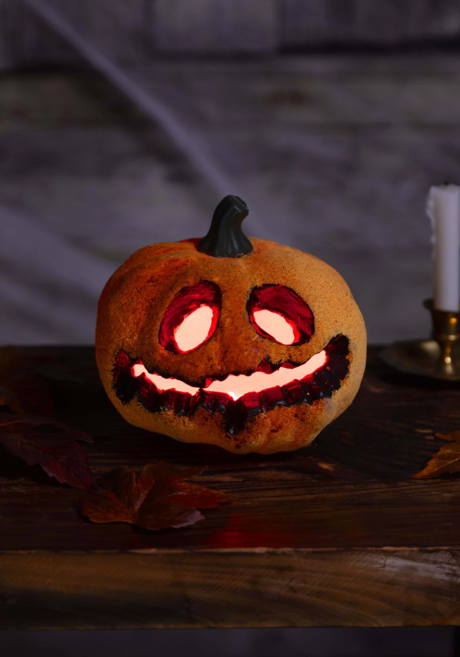 Light Up Spooky Pumpkin With Red Lights Decoration 5 Light Up Spooky Pumpkin With Red Lights Decoration - Image 3