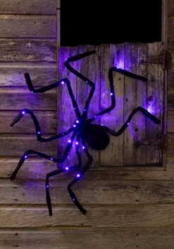 Purple Light Up Spider Prop Decoration
