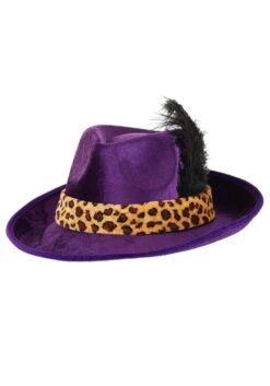 Purple Pimp Hat Costume Accessory -Halloween Costumes purple pimp hat alt 3
