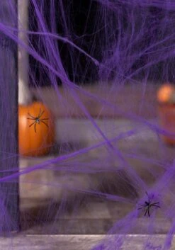 200 Square FT Purple Spider Web Halloween Decoration