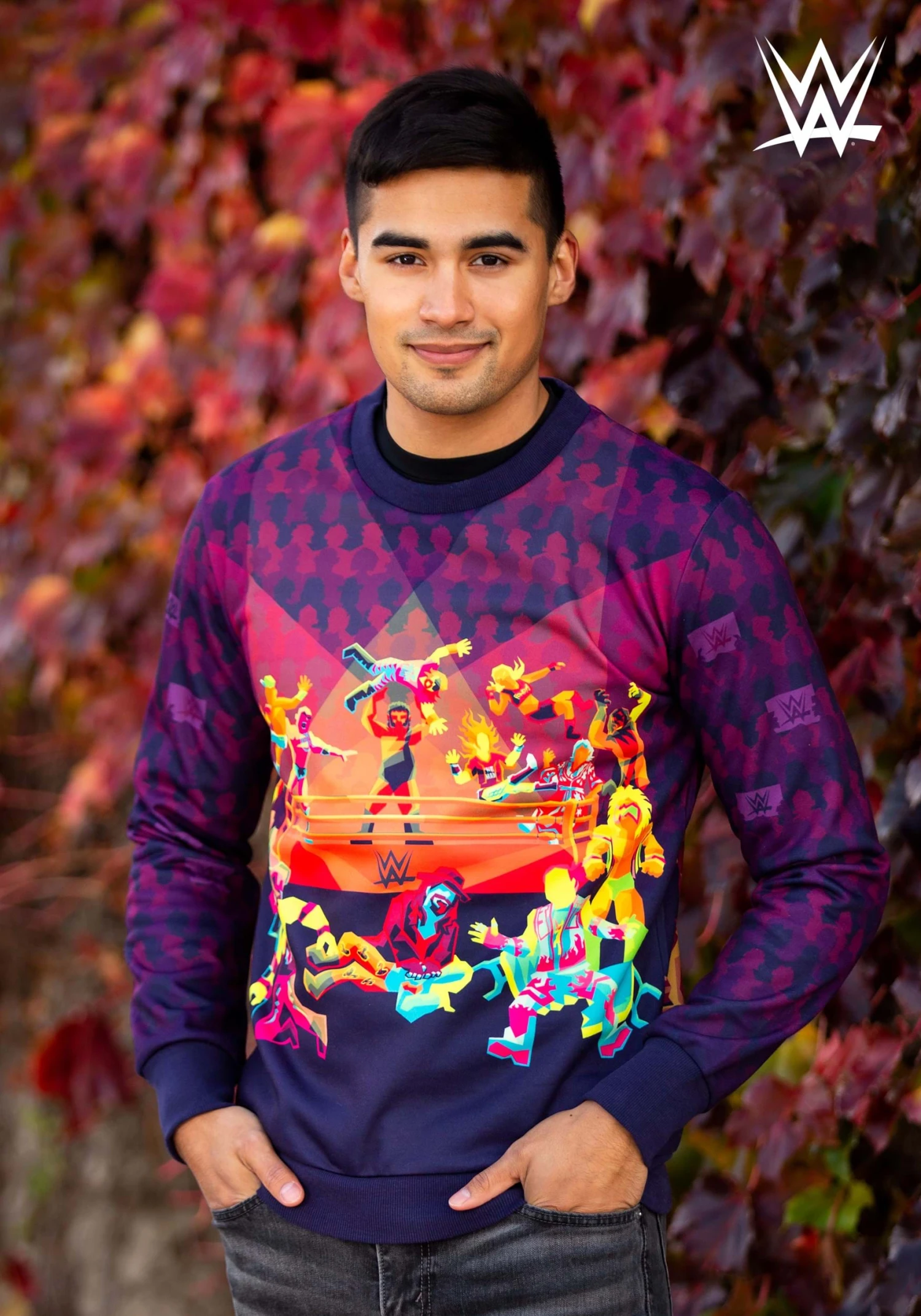 WWE Radical Rumble Adult Ugly Sweatshirt 3 WWE Radical Rumble Adult Ugly Sweatshirt