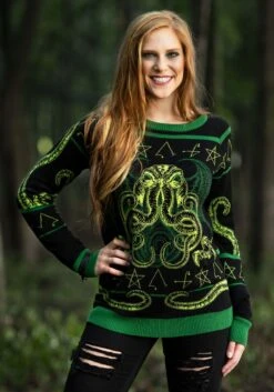 Rage Of Cthulhu Halloween Sweater For Adults 14 Rage Of Cthulhu Halloween Sweater For Adults -Halloween Costumes rage of cthulhu ugly halloween sweater alt 10