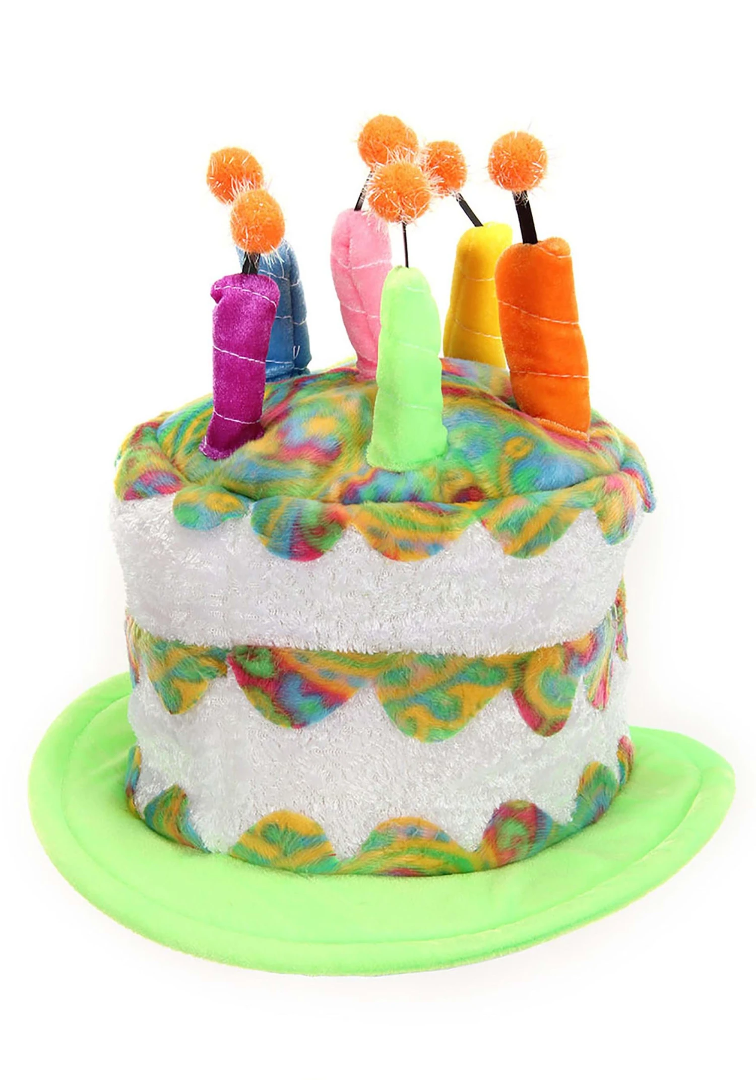 Adult Rainbow Birthday Cake Plush Hat 5 Adult Rainbow Birthday Cake Plush Hat - Image 3