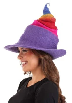 Adult Rainbow Borealis Heartfelted Witch Costume Hat -Halloween Costumes rainbow borealis heartfelted witch hat alt 2