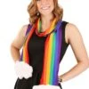 Rainbow Plush Scarf With A Hidden Pocket 2 Rainbow Plush Scarf With A Hidden Pocket -Halloween Costumes rainbow plush scarf with hidden pocket