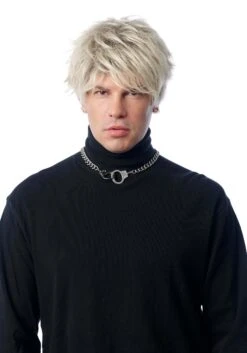 Rap Rocker Blonde Costume Wig For Men