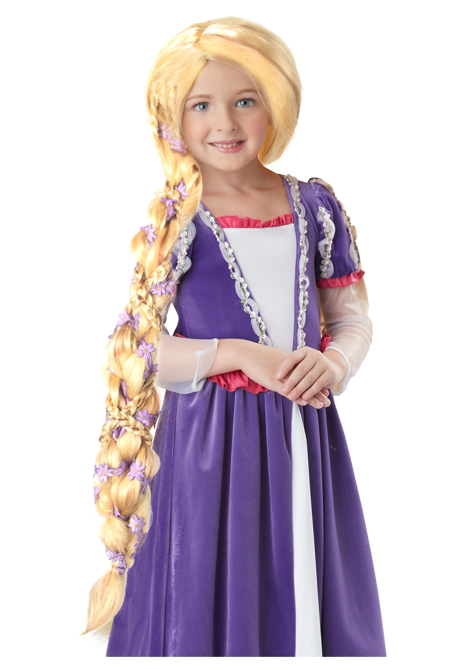 Rapunzel Costume Wig With Flowers 3 Rapunzel Costume Wig With Flowers