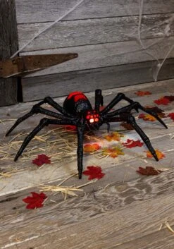 2FT Red Light Up Seasonal Visions Spider Decoration 8 2FT Red Light Up Seasonal Visions Spider Decoration -Halloween Costumes red light up spider wall decoration alt 2