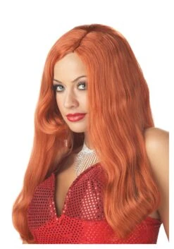 Red Movie Star Costume Wig