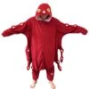 Adult Red Octopus Kigurumi Costume 2 Adult Red Octopus Kigurumi Costume -Halloween Costumes red octopus pajama costume