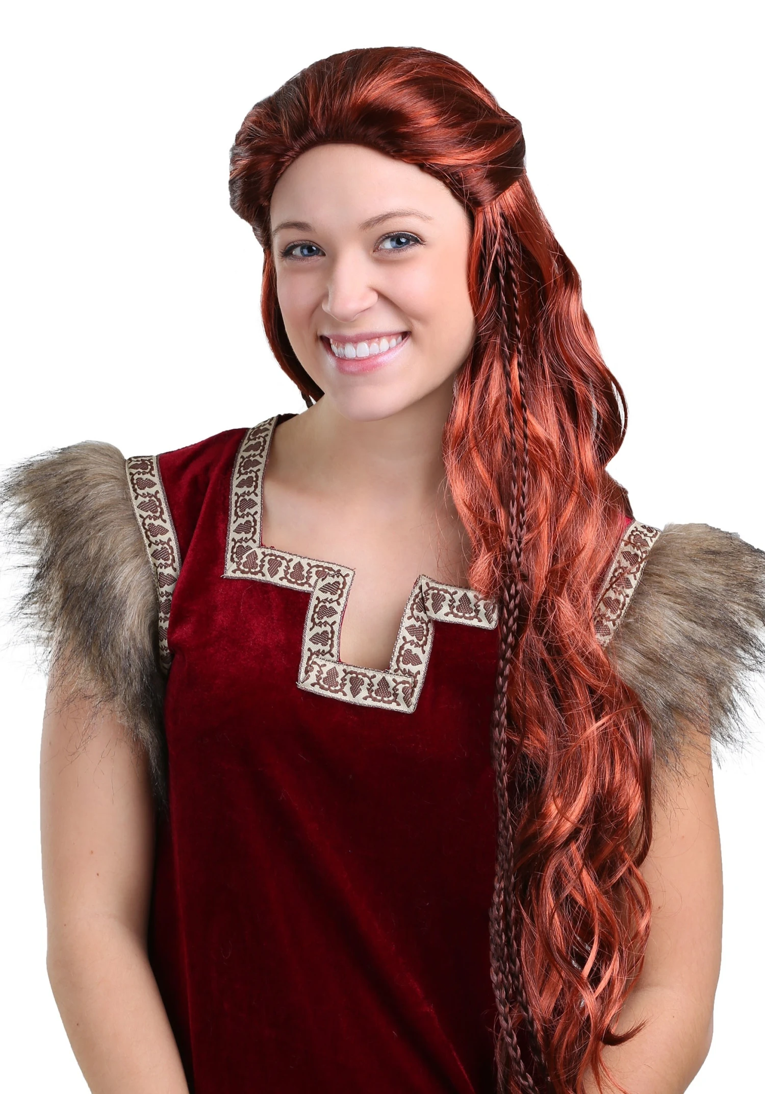Women's Red Viking Wig 3 Women's Red Viking Wig