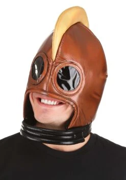 Retro Robot Bronze Costume Helmet