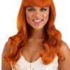Rich Orange Long Wavy Wig For Women -Halloween Costumes rich orange long wavy wig