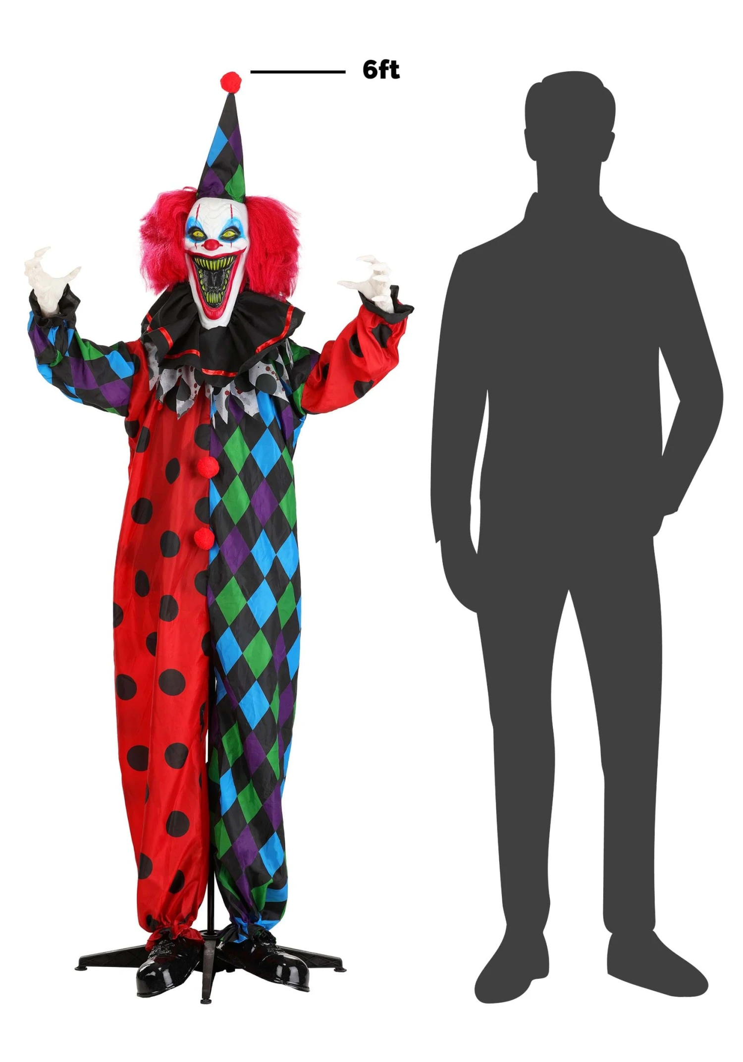 6FT Rictus The Evil Clown Animated Decoration - Scream Saver 4 6FT Rictus The Evil Clown Animated Decoration - Scream Saver - Image 2