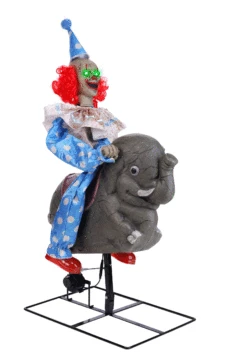 3.5FT Rocking Elephant Clown Animatronic Decoration -Halloween Costumes rocking elephant clown animatronic alt 1
