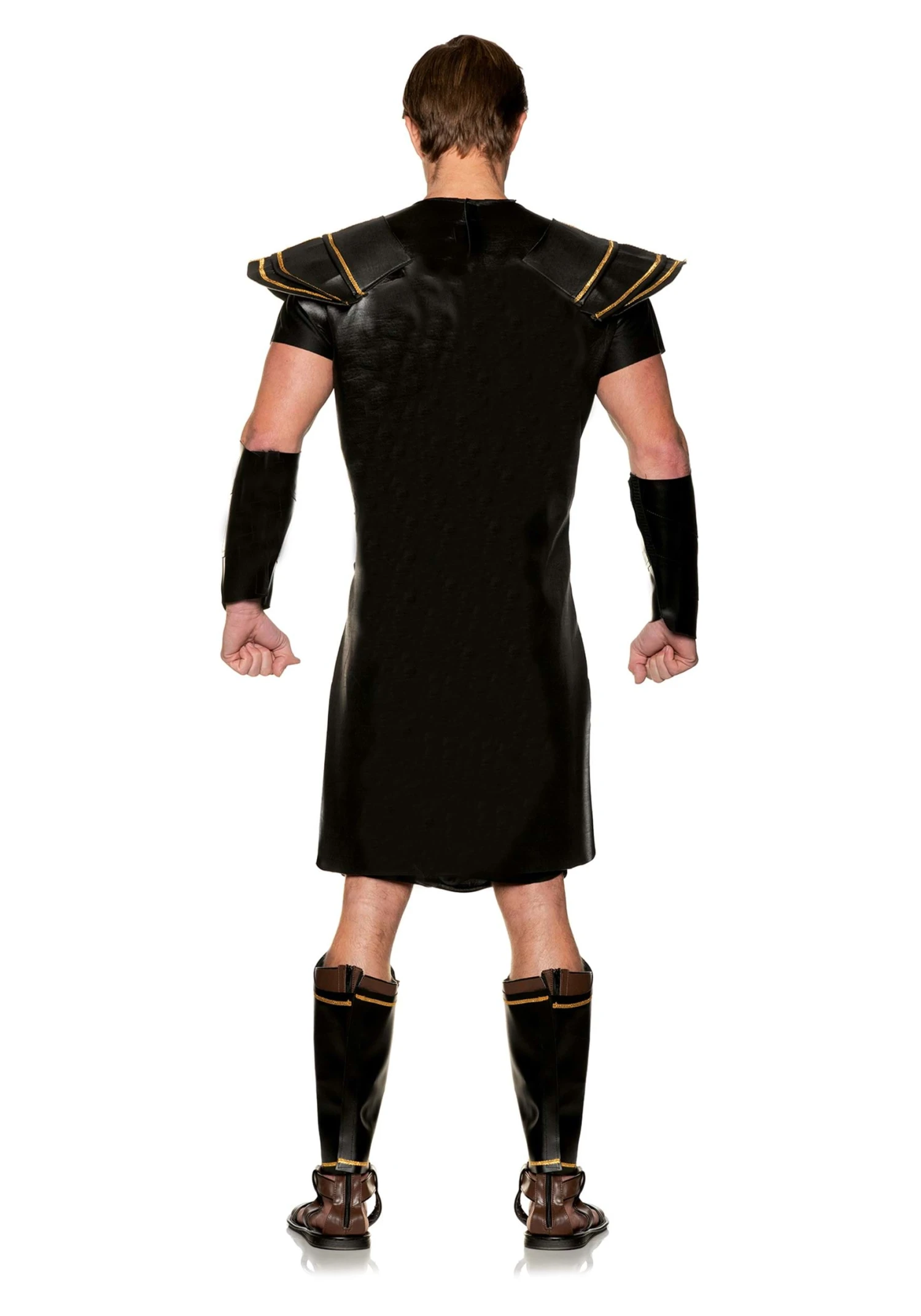 Plus Size Black Roman Warrior Costume For Men 4 Plus Size Black Roman Warrior Costume For Men - Image 2