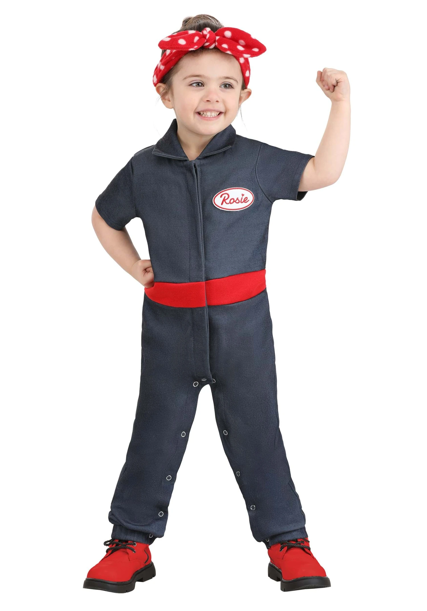 Toddler Rosie The Riveter Costume 3 Toddler Rosie The Riveter Costume