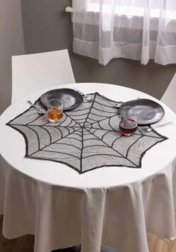 30-Inch Round Spider Web Table Cover Decoration