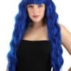 Royal Blue Full Wavy Wig For Women -Halloween Costumes royal blue full wavy wig