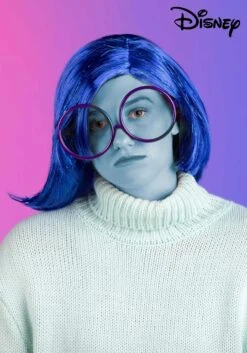 Women's Disney Inside Out Sadness Wig & Glasses Costume Kit