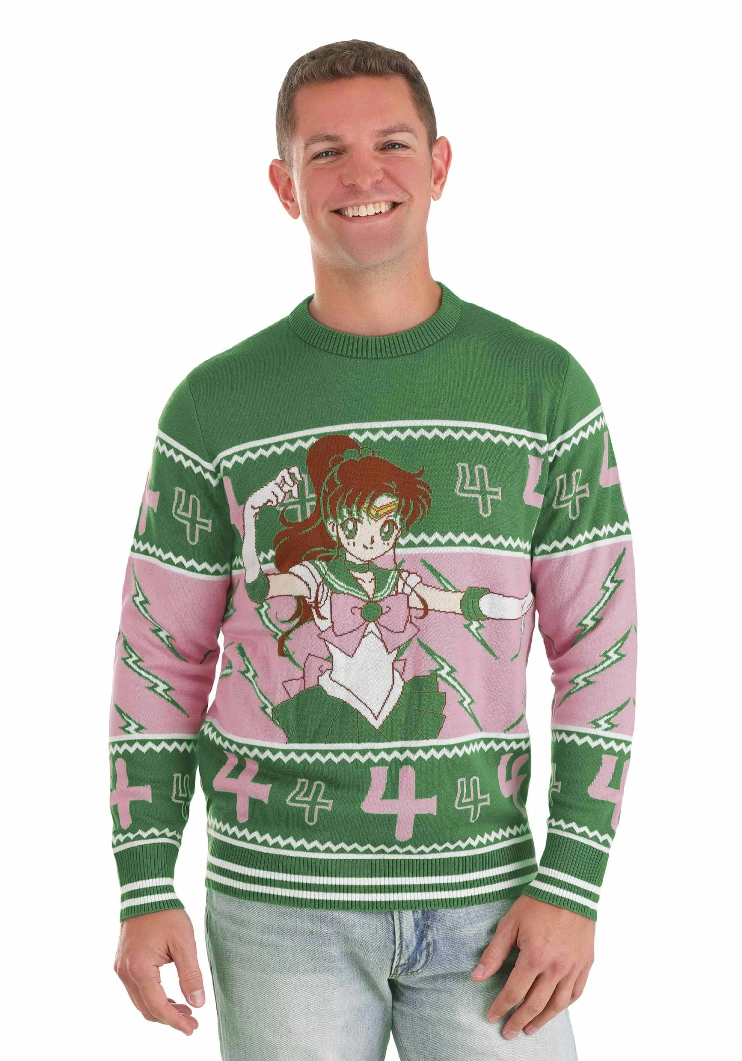 Sailor Moon Adult Sailor Jupiter Sweater 6 Sailor Moon Adult Sailor Jupiter Sweater - Image 4