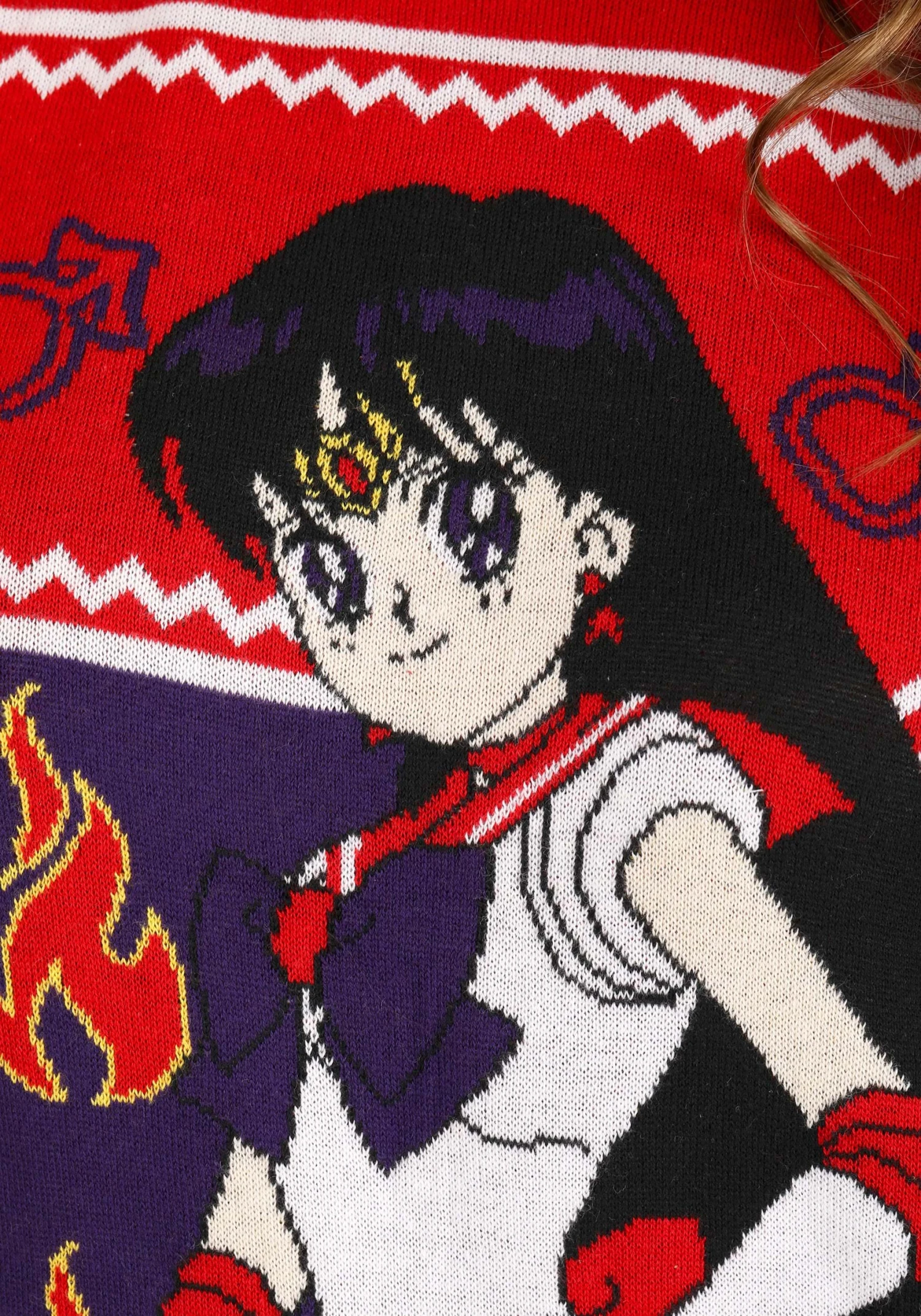 Sailor Moon Adult Sailor Mars Ugly Sweater 9 Sailor Moon Adult Sailor Mars Ugly Sweater - Image 7