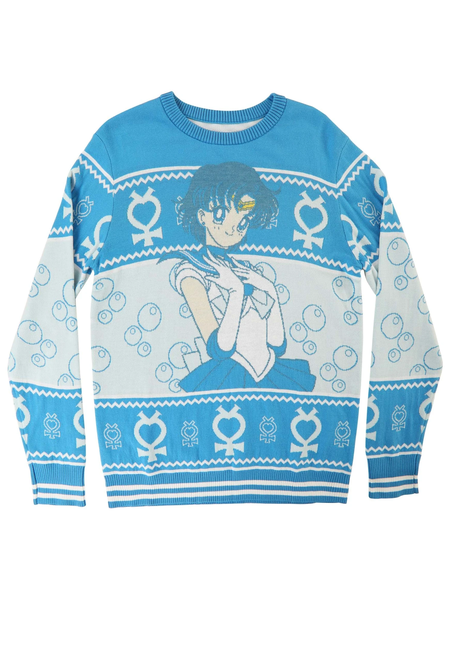 Adult Sailor Moon Sailor Mercury Ugly Sweater 6 Adult Sailor Moon Sailor Mercury Ugly Sweater - Image 4