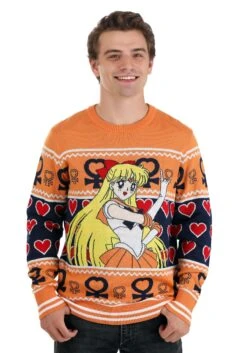 Sailor Moon Sailor Venus Sweater For Adults -Halloween Costumes sailor venus sweater alt 4