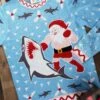 Men's Santa Vs Shark Ugly Christmas Costume Sweater 1 Men's Santa Vs Shark Ugly Christmas Costume Sweater -Halloween Costumes santa vs shark mens christmas sweater 0