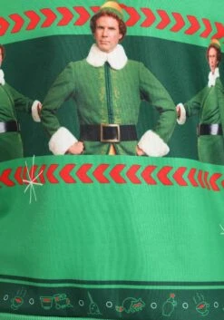 Santa's Coming Elf Adult Ugly Christmas Sweatshirt 21 Santa's Coming Elf Adult Ugly Christmas Sweatshirt -Halloween Costumes santas coming elf ugly christmas sweatshirt alt 4