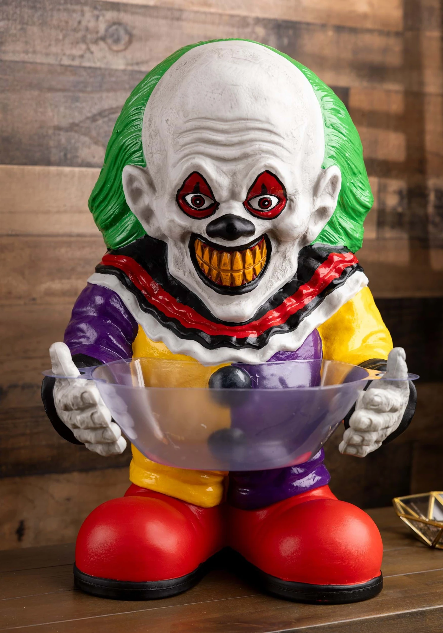 Scary Clown Candy Bowl Halloween Decoration 4 Scary Clown Candy Bowl Halloween Decoration - Image 2