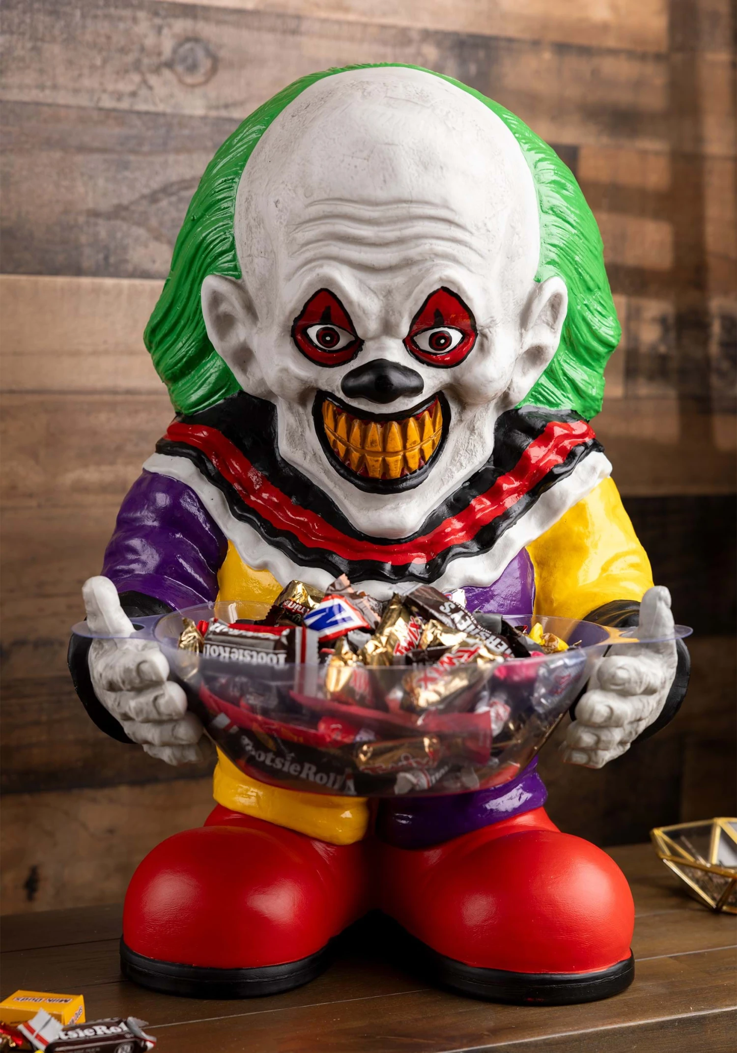 Scary Clown Candy Bowl Halloween Decoration 3 Scary Clown Candy Bowl Halloween Decoration