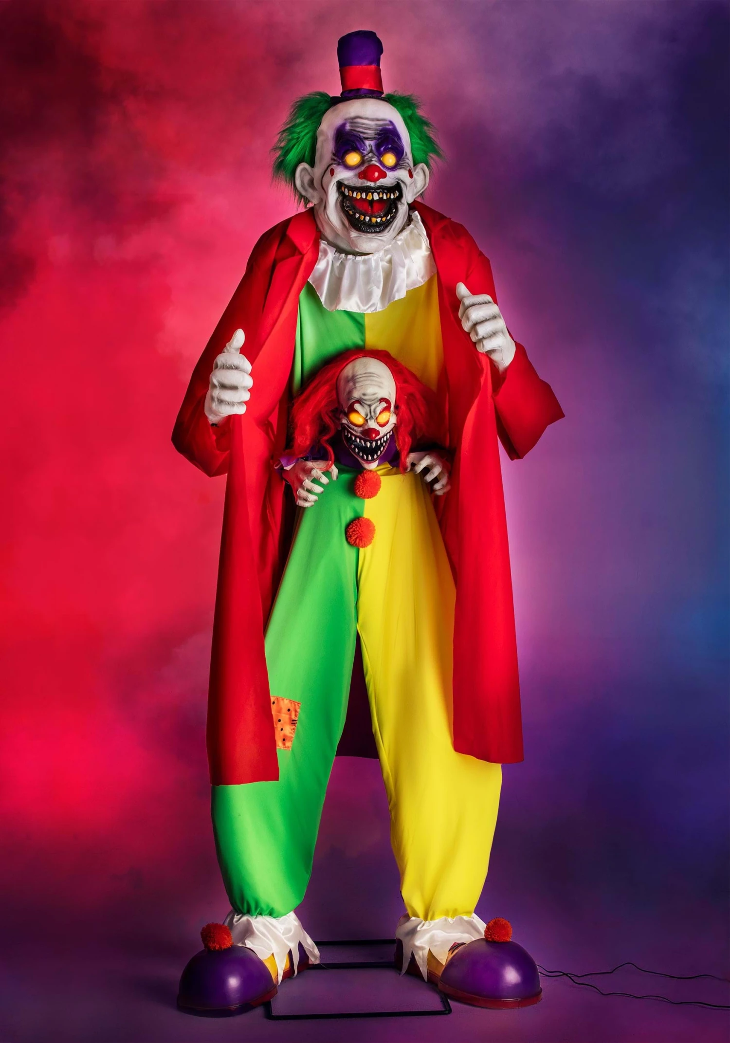 6FT Animated Scary Surprise Evil Clown Halloween Decoration 3 6FT Animated Scary Surprise Evil Clown Halloween Decoration