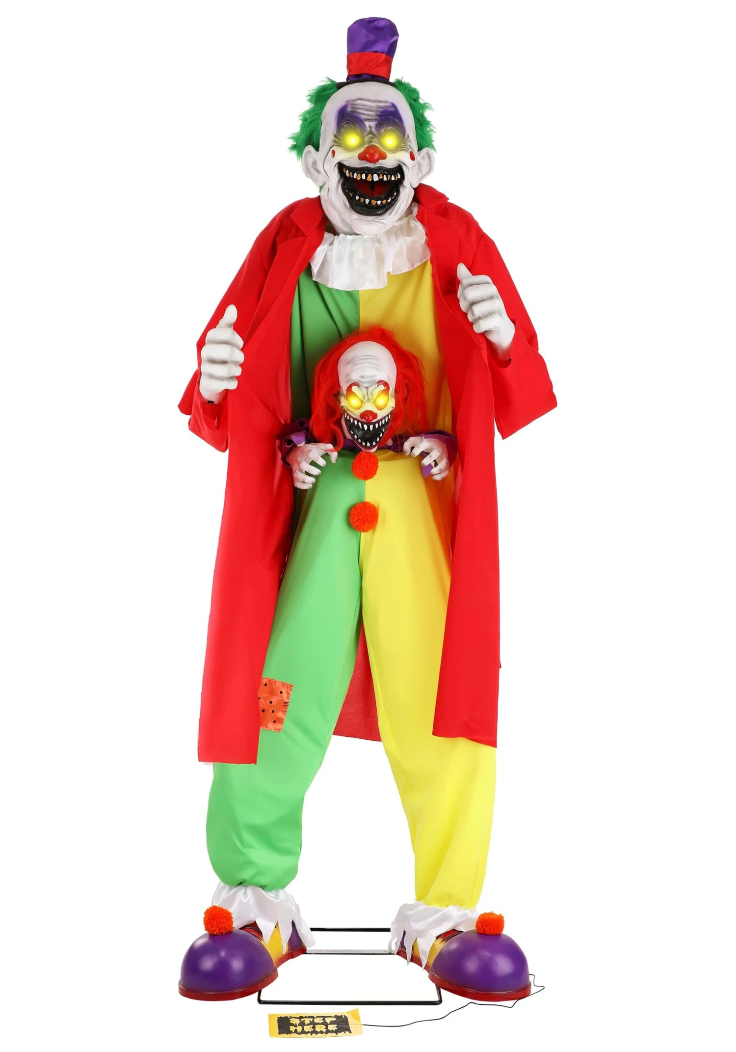 6FT Animated Scary Surprise Evil Clown Halloween Decoration 13 6FT Animated Scary Surprise Evil Clown Halloween Decoration - Image 11