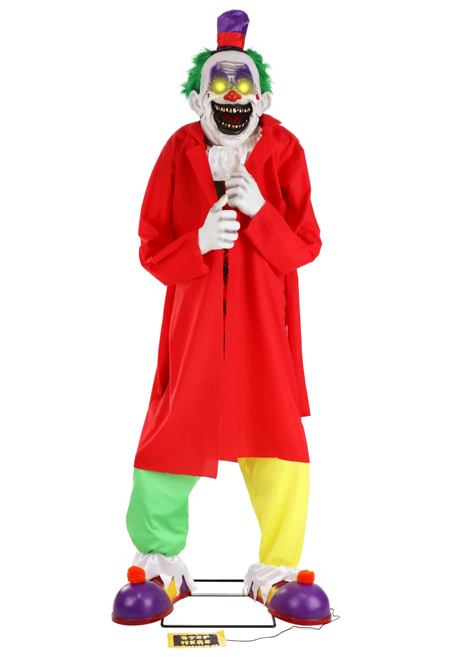 6FT Animated Scary Surprise Evil Clown Halloween Decoration 10 6FT Animated Scary Surprise Evil Clown Halloween Decoration - Image 8