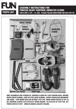 6FT Animated Scary Surprise Evil Clown Halloween Decoration 23 6FT Animated Scary Surprise Evil Clown Halloween Decoration -Halloween Costumes scary surprise clown decoration alt 8