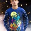 Scooby-Doo Glow-in-the-Dark Halloween Sweatshirt For Adults -Halloween Costumes scooby doo glow in the dark adult halloween sweatshirt main