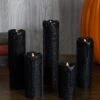 Set Of 5 Black Glitter LED Candles Prop Decoration 2 Set Of 5 Black Glitter LED Candles Prop Decoration -Halloween Costumes set of 5 black glittler led candles