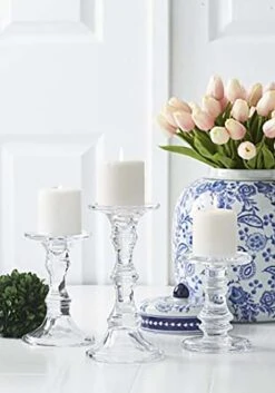 Pack Of 3 Short Glass Candleholders Decoration -Halloween Costumes set of three short glass candleholders alt 3