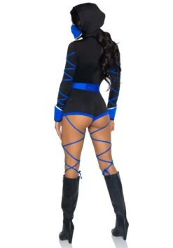 LEG AVENUE Plus Size Sexy Blue Dragon Ninja Women's Costume -Halloween Costumes sexy blue dragon ninja womens plus costume alt 1
