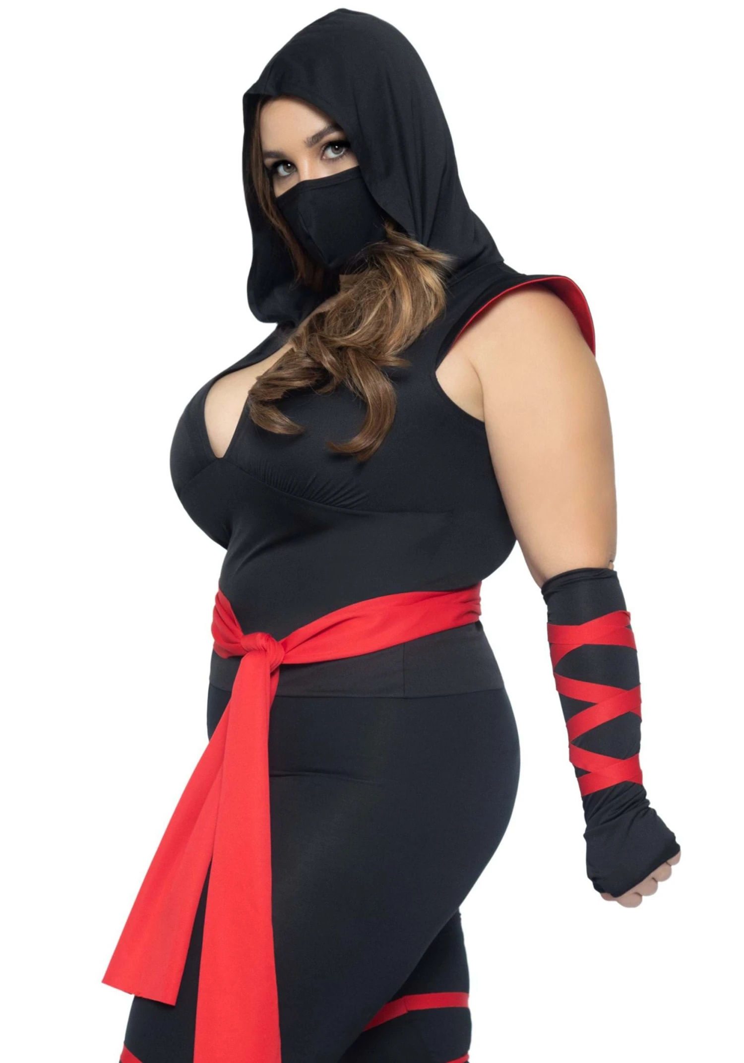 LEG AVENUE Plus Size Women's Deadly Ninja Women's Sexy Costume 6 LEG AVENUE Plus Size Women's Deadly Ninja Women's Sexy Costume - Image 4