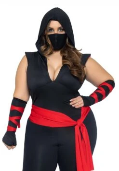 LEG AVENUE Plus Size Women's Deadly Ninja Women's Sexy Costume 8 LEG AVENUE Plus Size Women's Deadly Ninja Women's Sexy Costume -Halloween Costumes sexy deadly ninja womens plus costume alt 3
