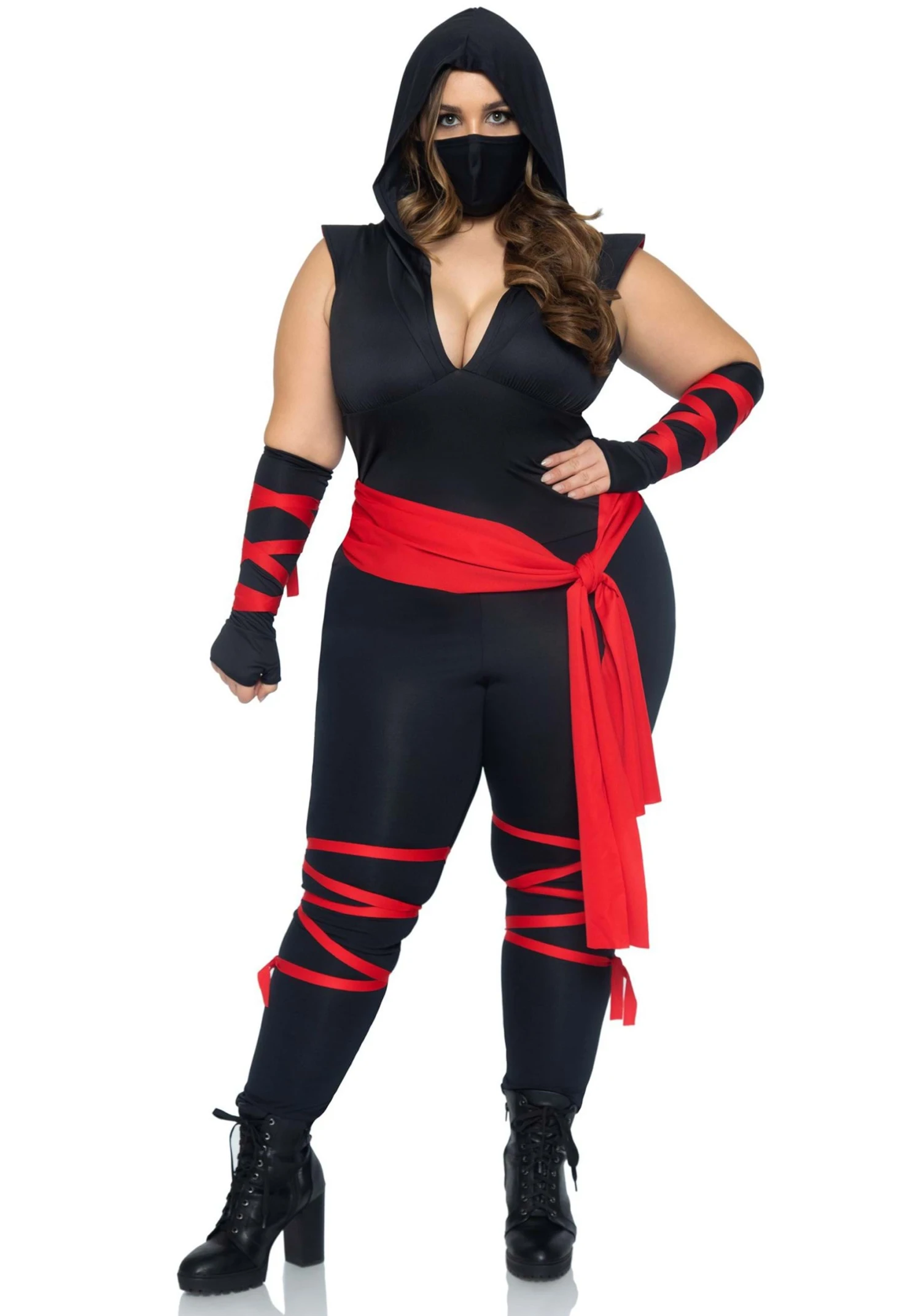 LEG AVENUE Plus Size Women's Deadly Ninja Women's Sexy Costume 3 LEG AVENUE Plus Size Women's Deadly Ninja Women's Sexy Costume