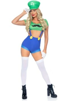 LEG AVENUE Sexy Piece Green Gamer Babe Costume For Women -Halloween Costumes sexy piece green gamer babe womens costume alt 2