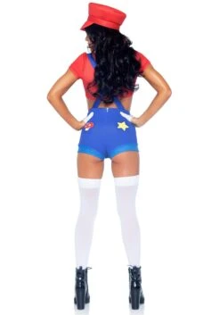 LEG AVENUE 2 Piece Red Gamer Babe Sexy Women's Costume -Halloween Costumes sexy piece red gamer babe womens costume alt 4