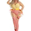 Women's Plus Size Popcorn Babe Costume -Halloween Costumes sexy plus size popcorn babe womens costume