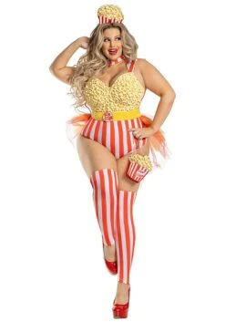 Women's Plus Size Popcorn Babe Costume