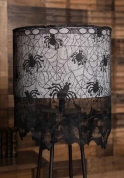 Sheer Spider Web Lamp Shade Cover Decoration