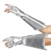Dreamgirl Silver Gauntlet Fingerless Gloves Accessories