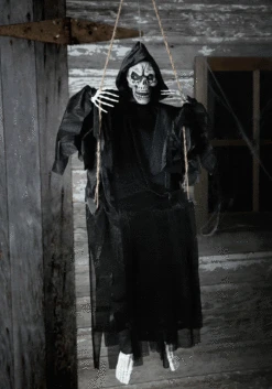 Light Up LED Sitting Reaper Decoration